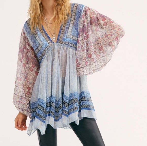 Free People Tops - Free People Aliyah Sheer Tunic